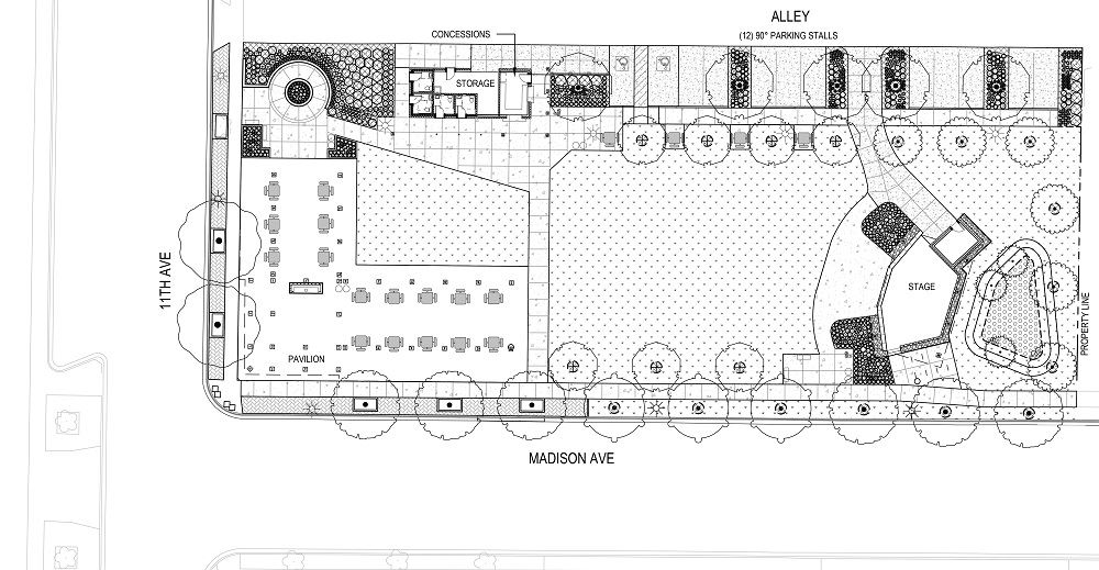 Site Plan Bucyrus Commons outdoor event space