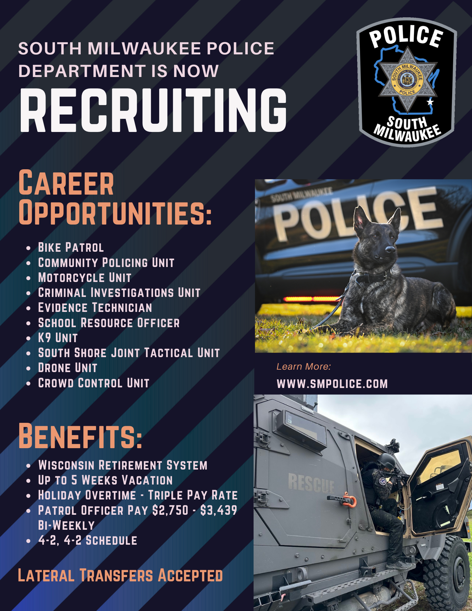 Police Recruitment Flyer (8.5 x 11 in)
